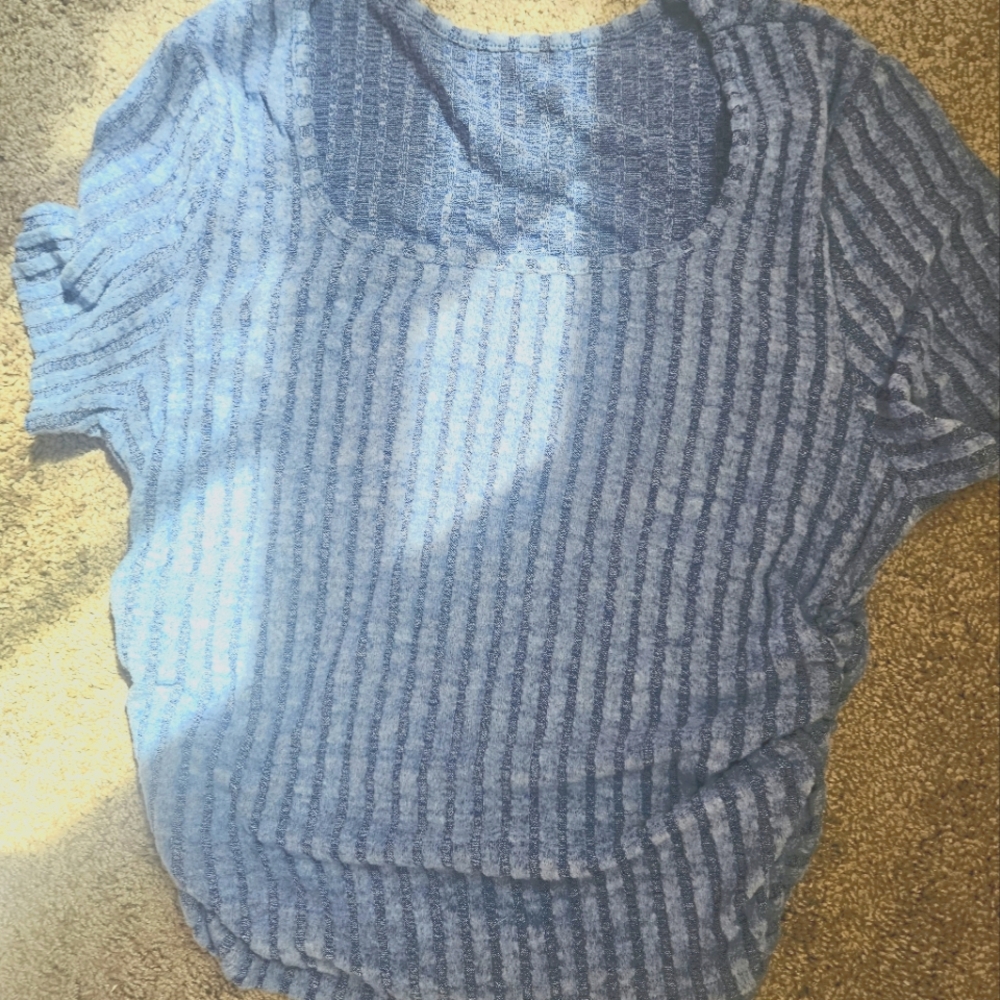 SHEIN Blue Striped Tee 2X